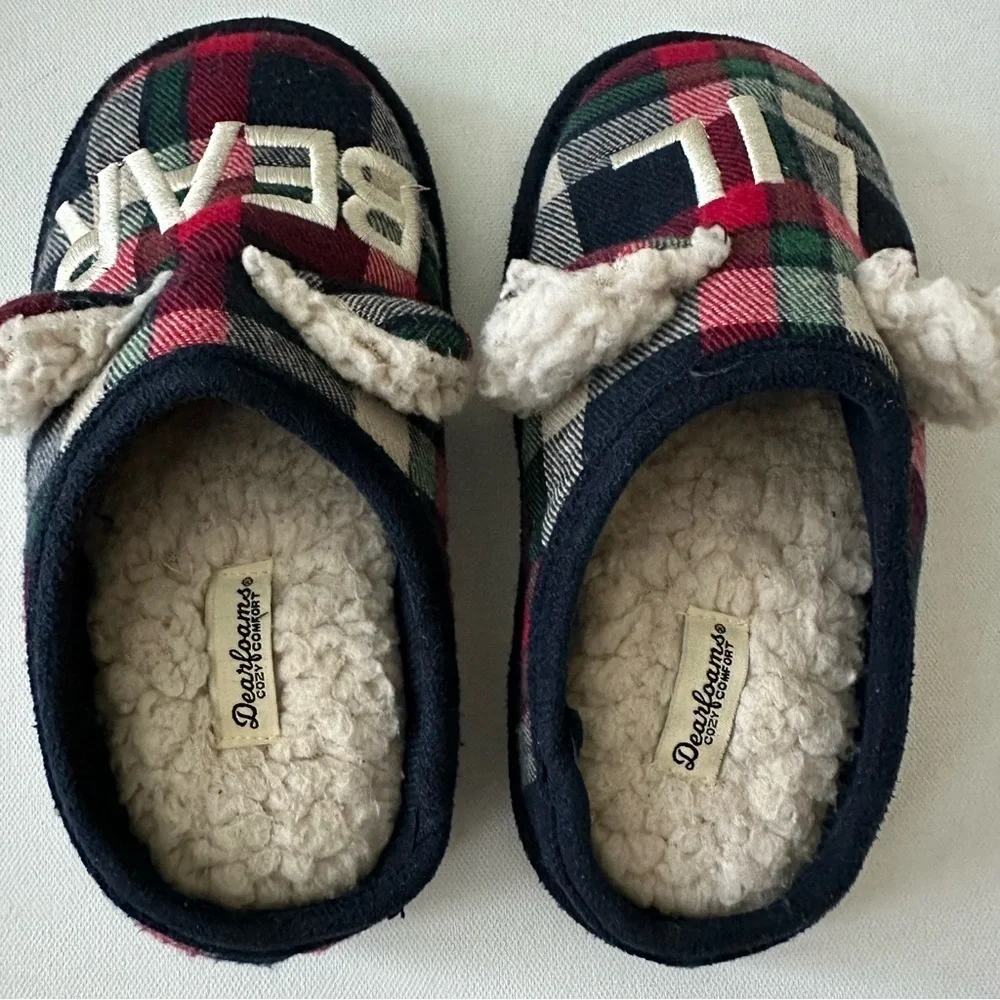 Dearfoams Kids Lil' Bear Clog Slipper Size 11/12 Toddler